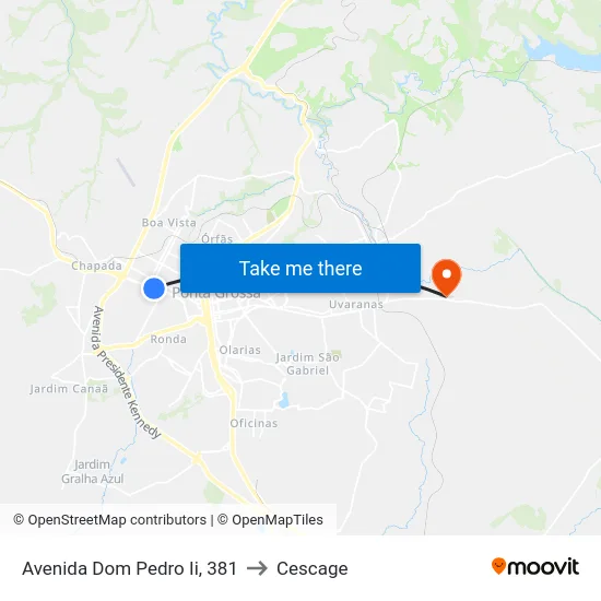 Avenida Dom Pedro Ii, 381 to Cescage map