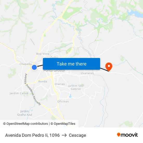 Avenida Dom Pedro Ii, 1096 to Cescage map