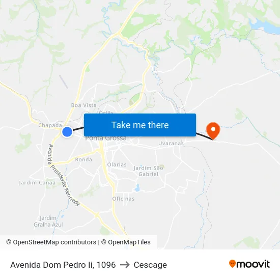 Avenida Dom Pedro Ii, 1096 to Cescage map