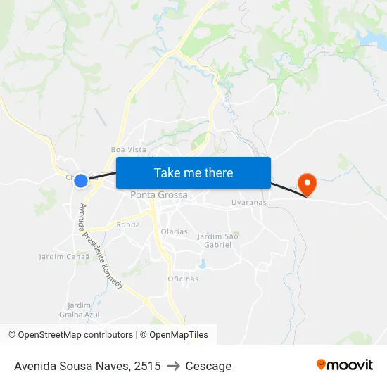 Avenida Sousa Naves, 2515 to Cescage map