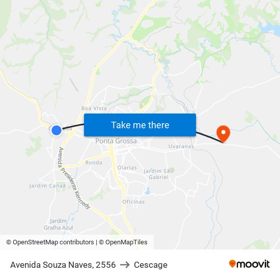 Avenida Souza Naves, 2556 to Cescage map