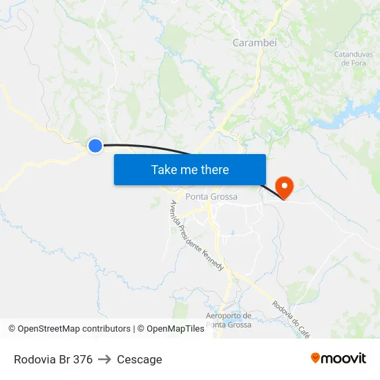Rodovia Br 376 to Cescage map