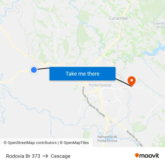 Rodovia Br 373 to Cescage map