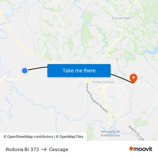 Rodovia Br 373 to Cescage map