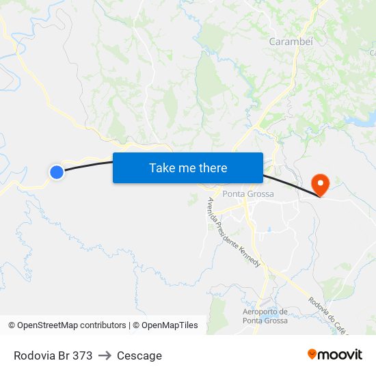 Rodovia Br 373 to Cescage map