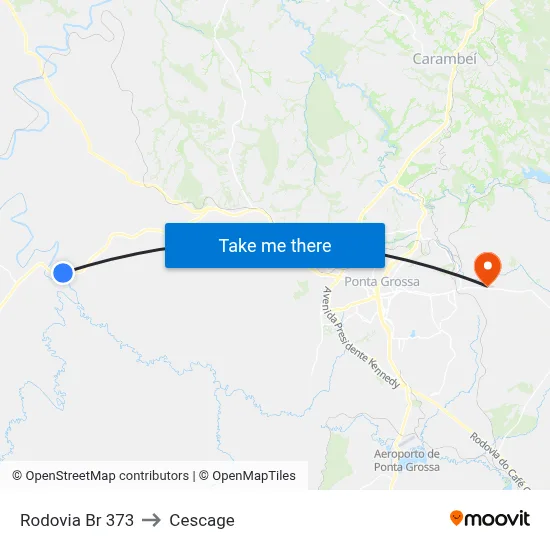 Rodovia Br 373 to Cescage map