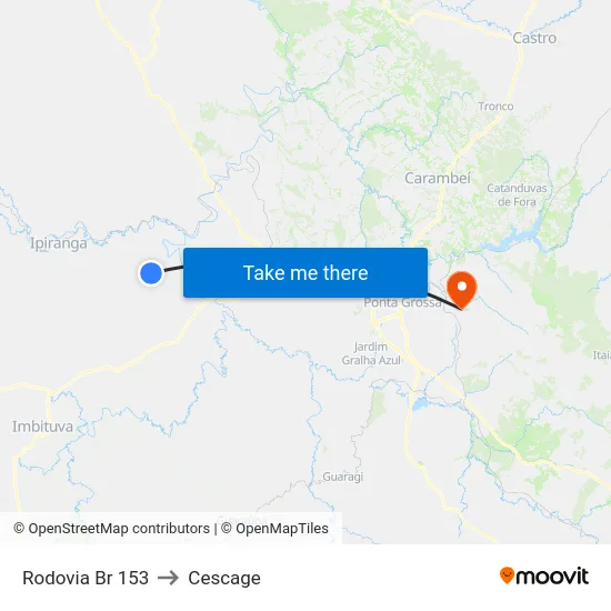 Rodovia Br 153 to Cescage map