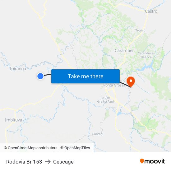 Rodovia Br 153 to Cescage map