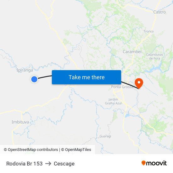 Rodovia Br 153 to Cescage map