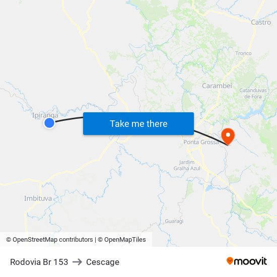 Rodovia Br 153 to Cescage map