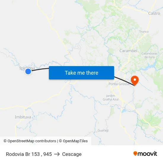 Rodovia Br 153 , 945 to Cescage map