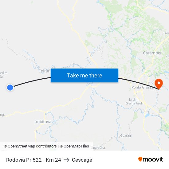 Rodovia Pr 522 - Km 24 to Cescage map