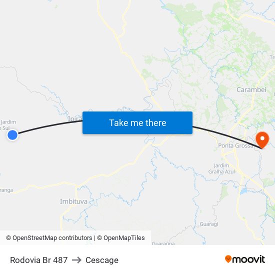 Rodovia Br 487 to Cescage map