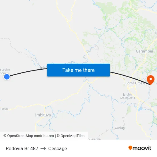 Rodovia Br 487 to Cescage map