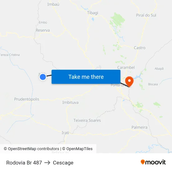 Rodovia Br 487 to Cescage map