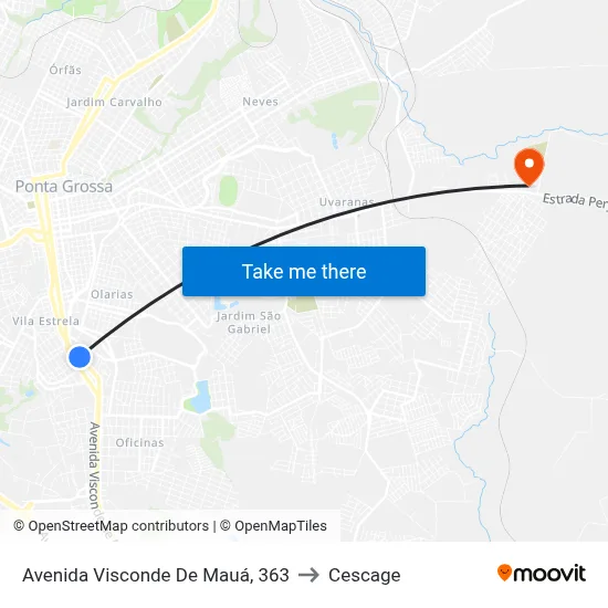 Avenida Visconde De Mauá, 363 to Cescage map