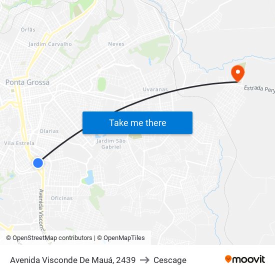 Avenida Visconde De Mauá, 2439 to Cescage map