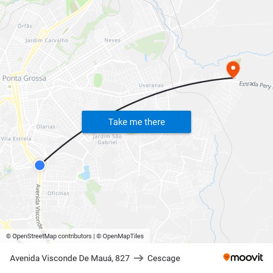 Avenida Visconde De Mauá, 827 to Cescage map