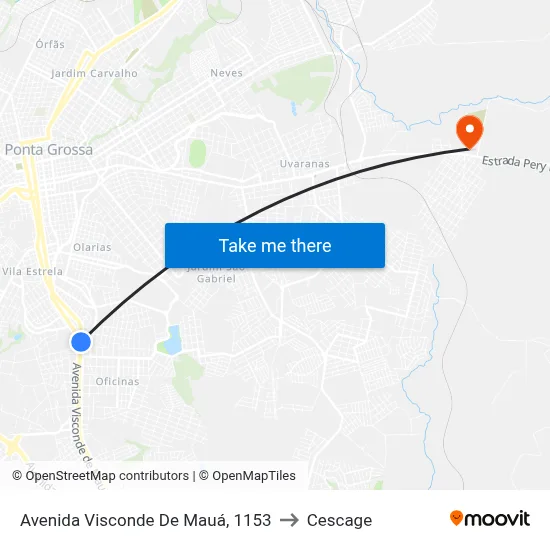 Avenida Visconde De Mauá, 1153 to Cescage map