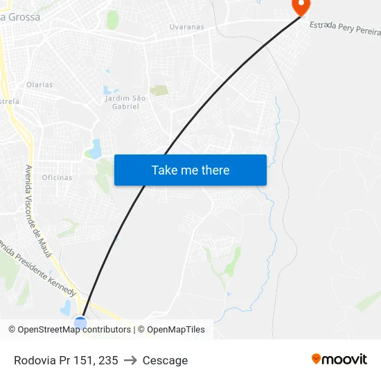 Rodovia Pr 151, 235 to Cescage map
