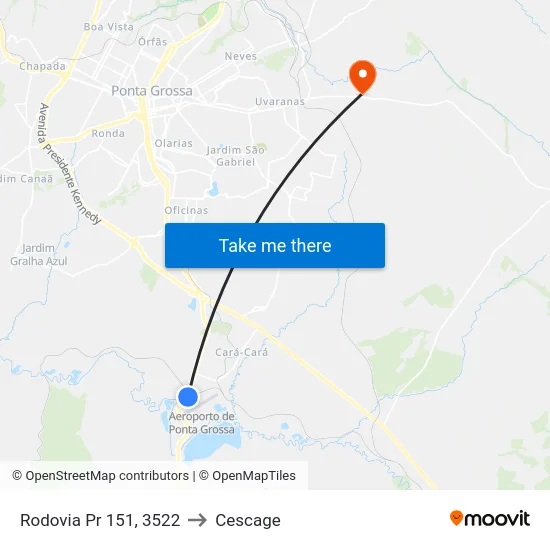 Rodovia Pr 151, 3522 to Cescage map