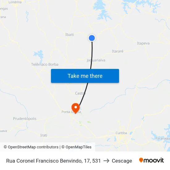 Rua Coronel Francisco Benvindo, 17, 531 to Cescage map