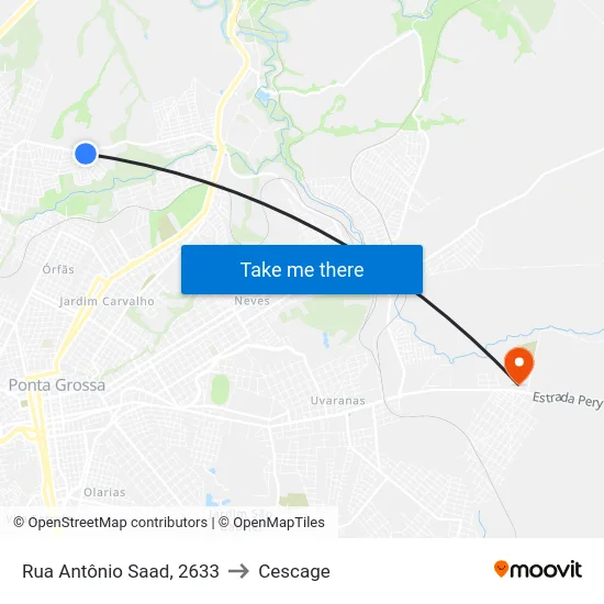 Rua Antônio Saad, 2633 to Cescage map