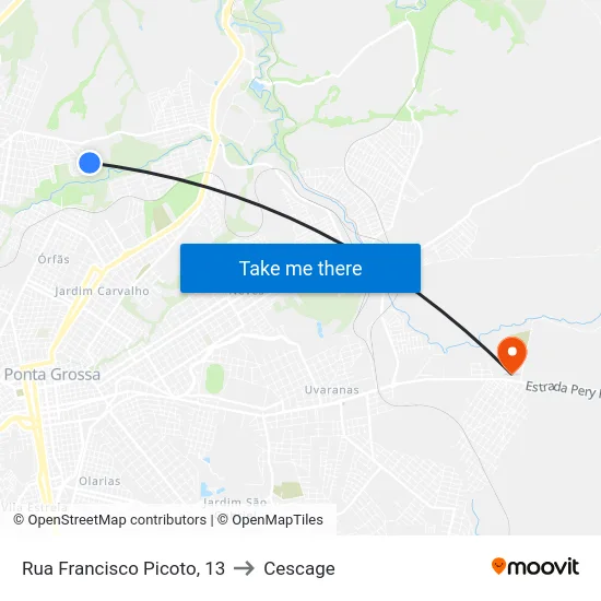 Rua Francisco Picoto, 13 to Cescage map