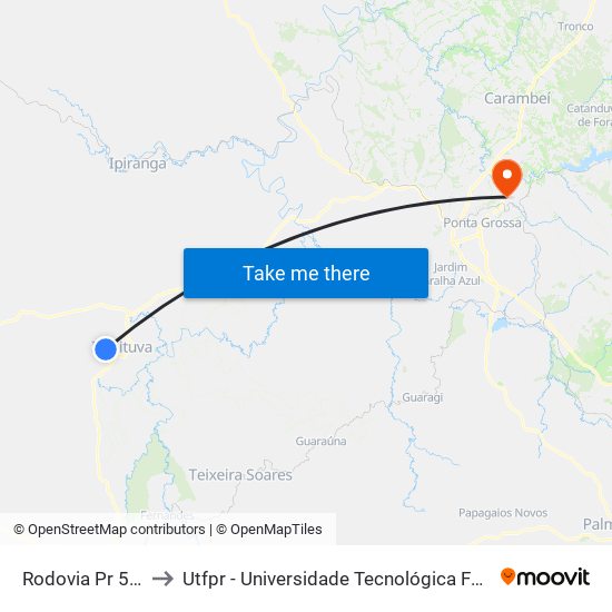 Rodovia Pr 522, 887 to Utfpr - Universidade Tecnológica Federal Do Paraná map