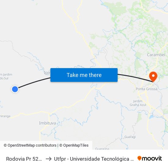 Rodovia Pr 522 - Km 24 to Utfpr - Universidade Tecnológica Federal Do Paraná map