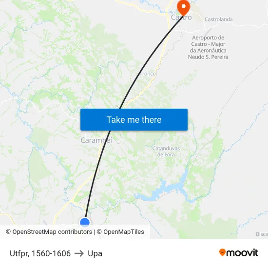Utfpr, 1560-1606 to Upa map