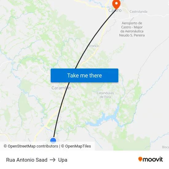 Rua Antonio Saad to Upa map