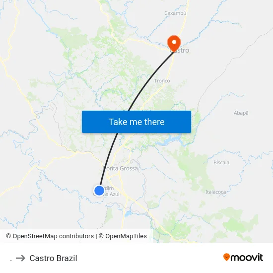 . to Castro Brazil map