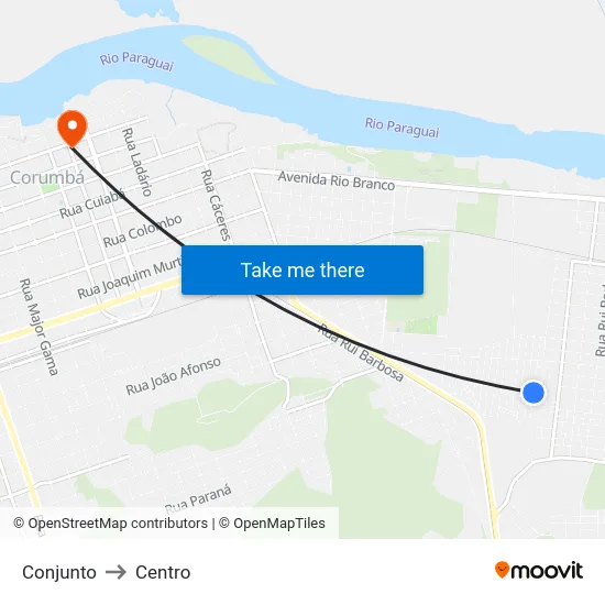 Conjunto to Centro map