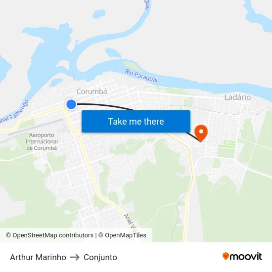 Arthur Marinho to Conjunto map