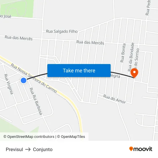 Previsul to Conjunto map