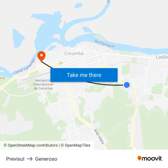 Previsul to Generoso map