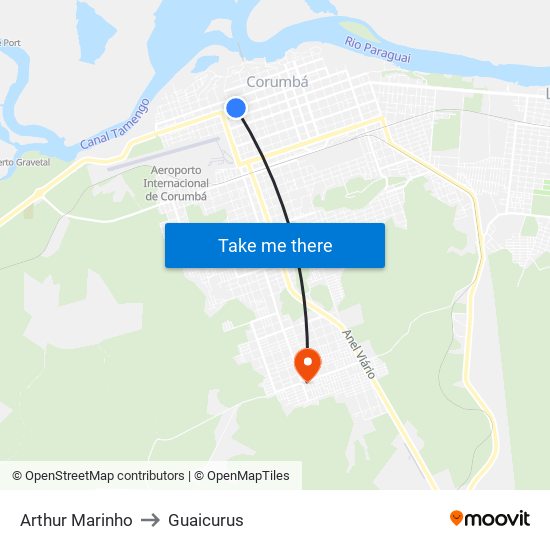 Arthur Marinho to Guaicurus map