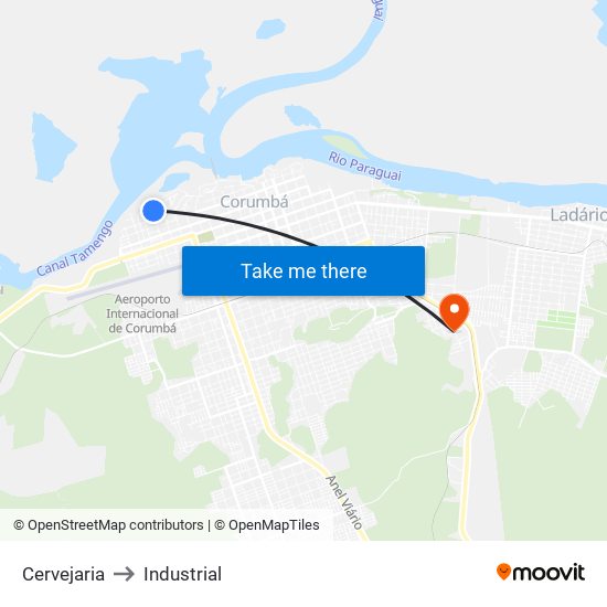 Cervejaria to Industrial map