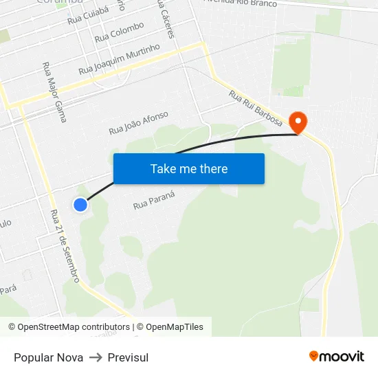 Popular Nova to Previsul map