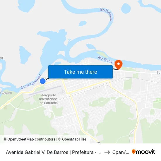 Avenida Gabriel V. De Barros | Prefeitura - Ponto Final Dom Bosco to Cpan/Ufms map