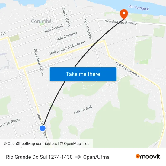 Rio Grande Do Sul 1274-1430 to Cpan/Ufms map