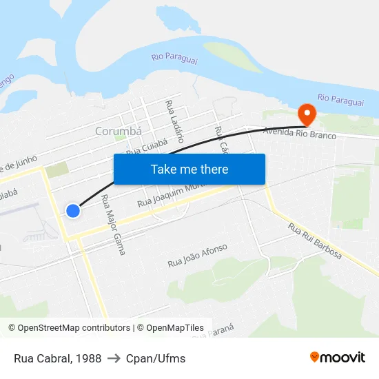 Rua Cabral, 1988 to Cpan/Ufms map