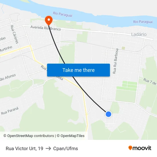 Rua Victor Urt, 19 to Cpan/Ufms map
