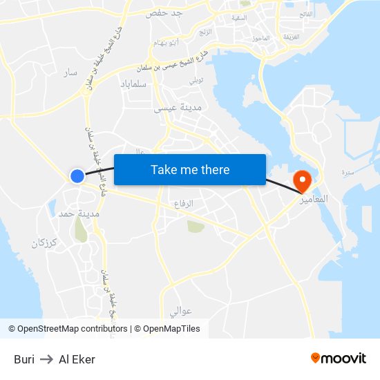 Buri to Al Eker map
