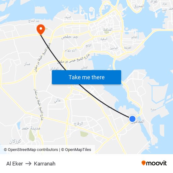Al Eker to Karranah map