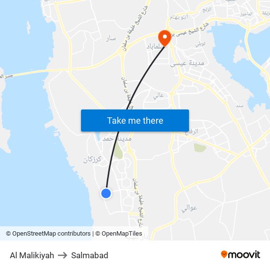 Al Malikiyah to Salmabad map