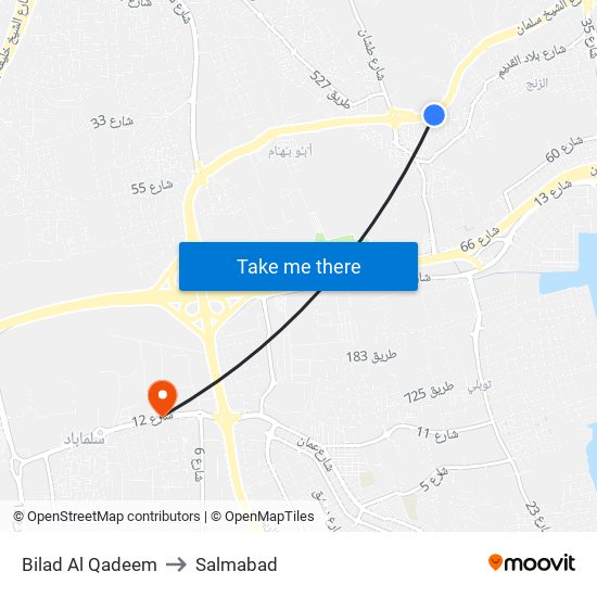 Bilad Al Qadeem to Salmabad map