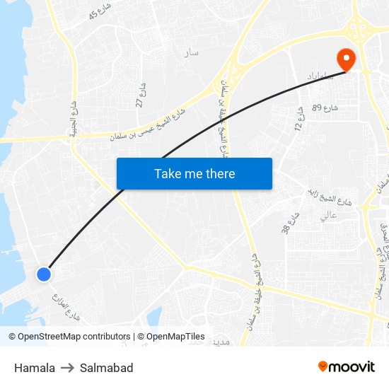 Hamala to Salmabad map