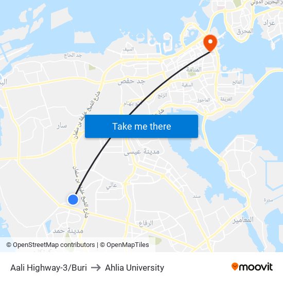 Aali Highway-3/Buri to Ahlia University map